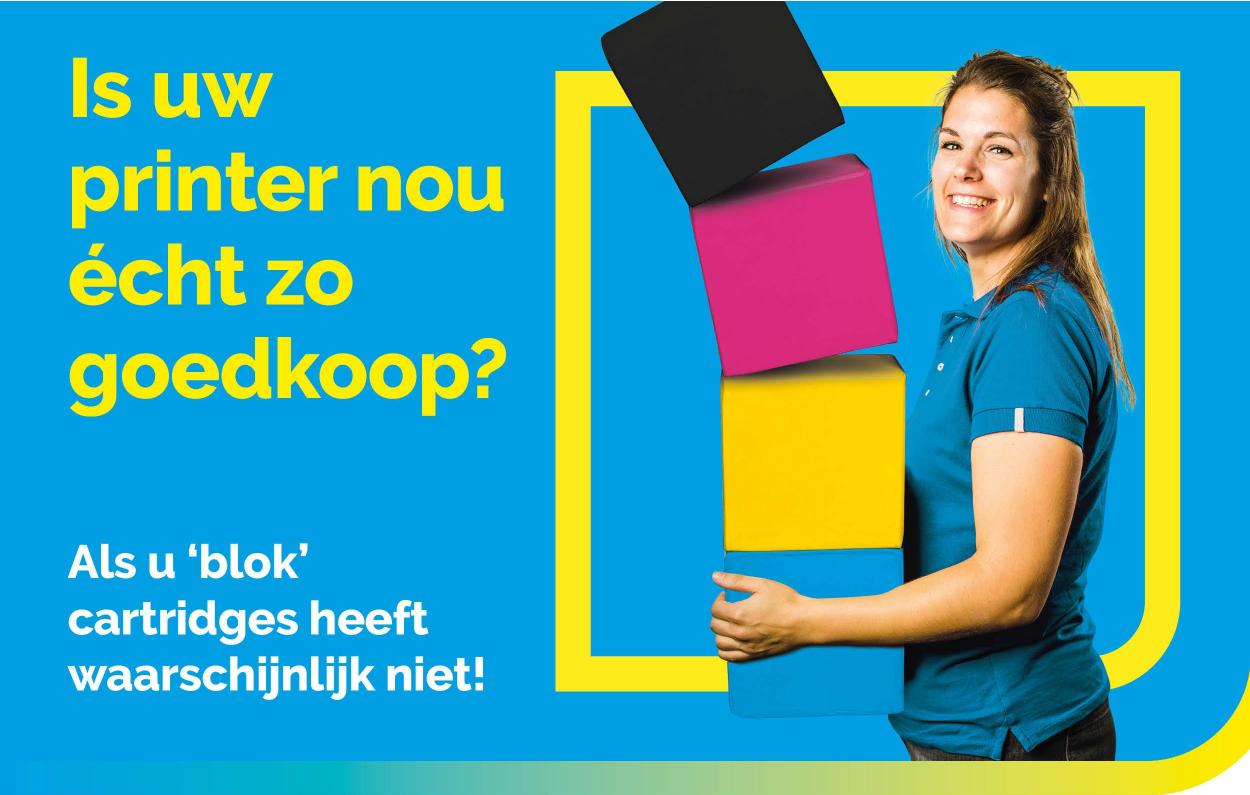 Goedkope printer? Niet met blok cartridges!