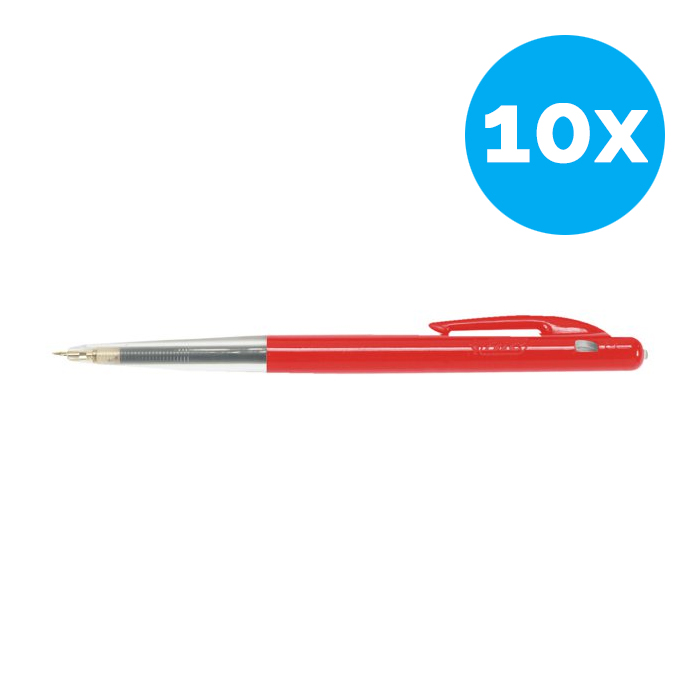 10 x Balpen Bic M10 rood