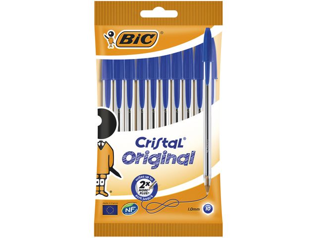 Balpen Bic Cristal blauw (10 stuks)