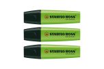3 x Markeerstift Stabilo Boss groen