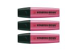 3 x Markeerstift Stabilo Boss roze