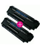 2 x Huismerk HP 12A (Q2612A) zwart