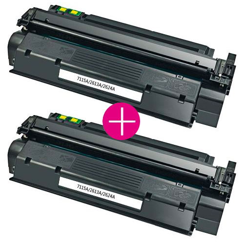 2 x Huismerk HP 24A (Q2624A) zwart