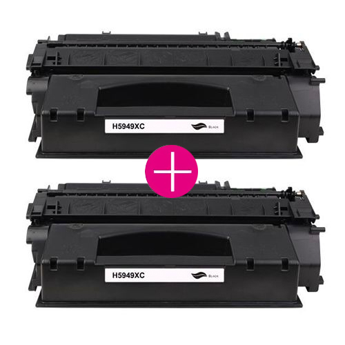 2 x Huismerk HP 49X (Q5949X) zwart