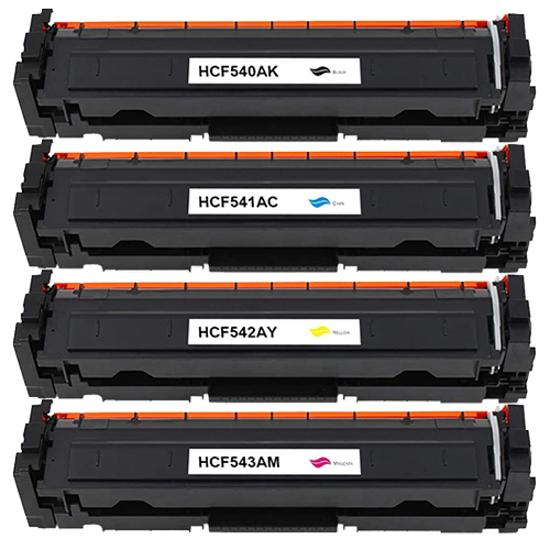 Huismerk HP 203A (CF540A-CF543A) multipack (zwart + 3 kleuren)