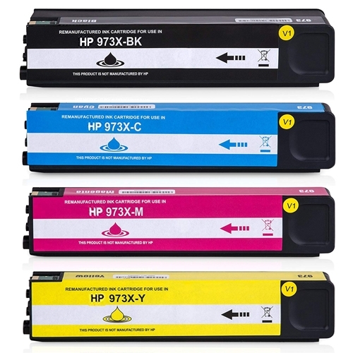 Huismerk HP 973X multipack zwart + 3 kleuren