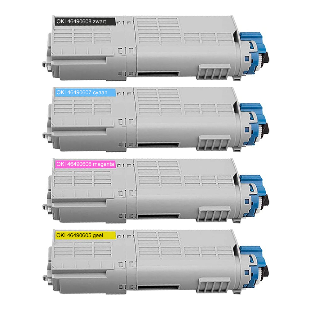 Huismerk OKI 46490608 - 46490605 multipack (zwart + 3 kleuren)