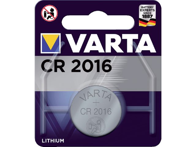 Varta knoopcel CR2016 lithium 3V 
