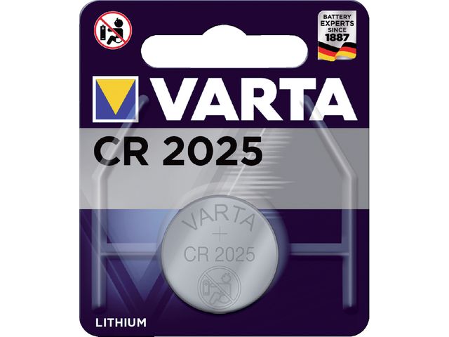 Varta knoopcel CR2025 lithium 3V 