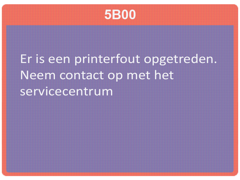 De 5B00 error in de Canon printer